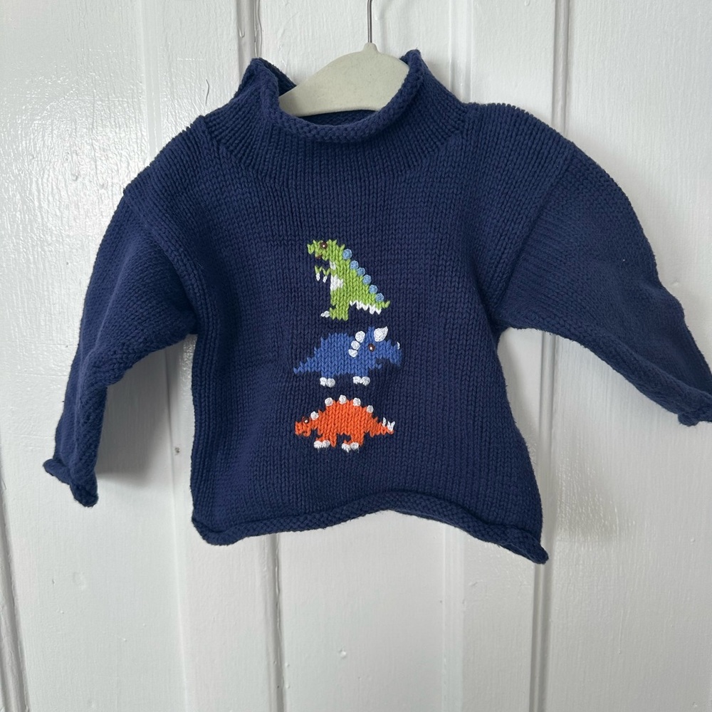 Red Wagon Boston Toddler Dinosaur Sweater - Navy Blue